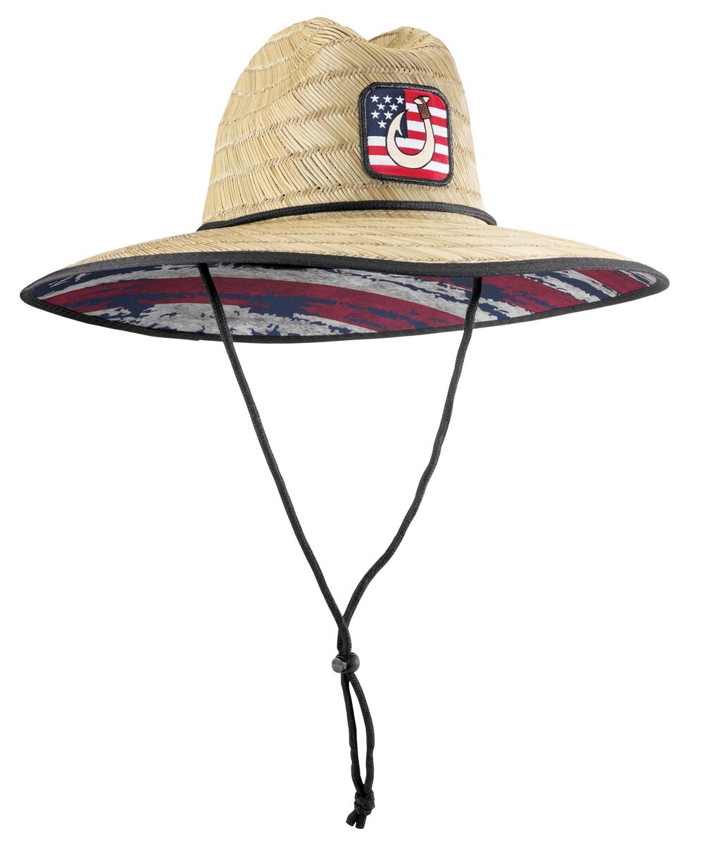 2910 Lifeguard Style Straw Hat | Wide Brim Sun Hat Adjustable Neck Cord